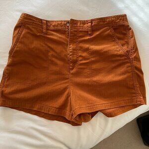 Madewell shorts/size large/pumpkin color